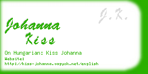 johanna kiss business card